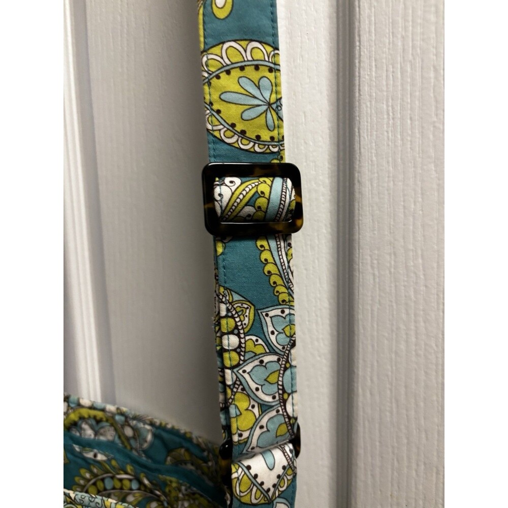 Vera Bradley Womens Rare &  Retired Green Quilted Peacock Crossbody Bag Purse - Picture 5 of 7